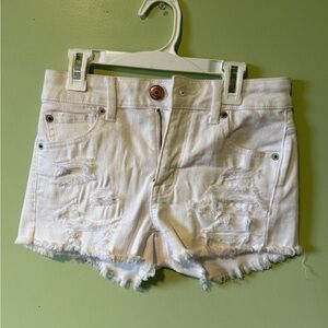White Super Stretch American Eagle Shorts